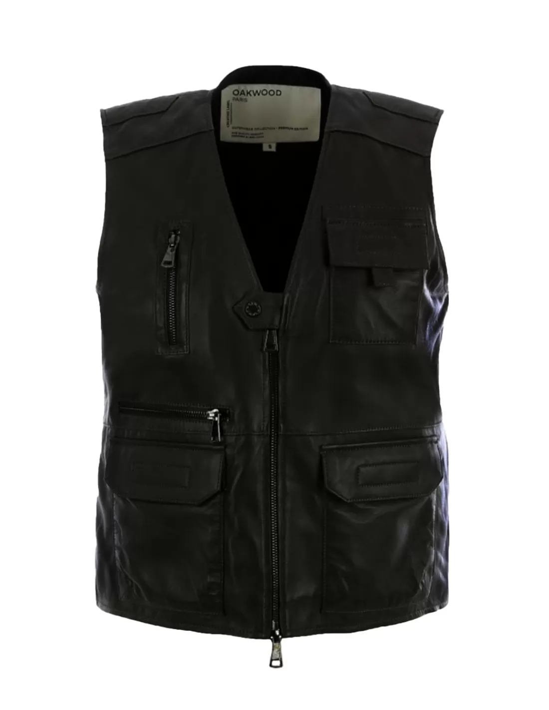 Best Sale Gilet sans manches en cuir ref 51854 Femme Gilet Cuir Femme