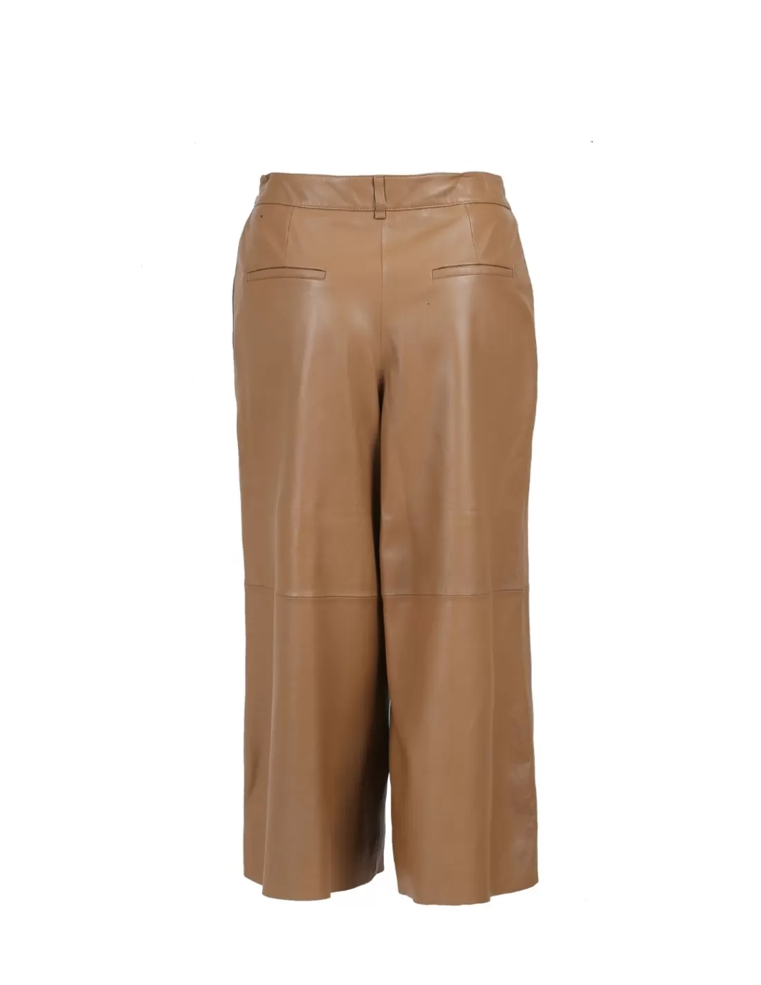 Hot Jupe culotte en cuir Meghan ref 54145 cafe Femme Pantalon - Short Cuir Femme