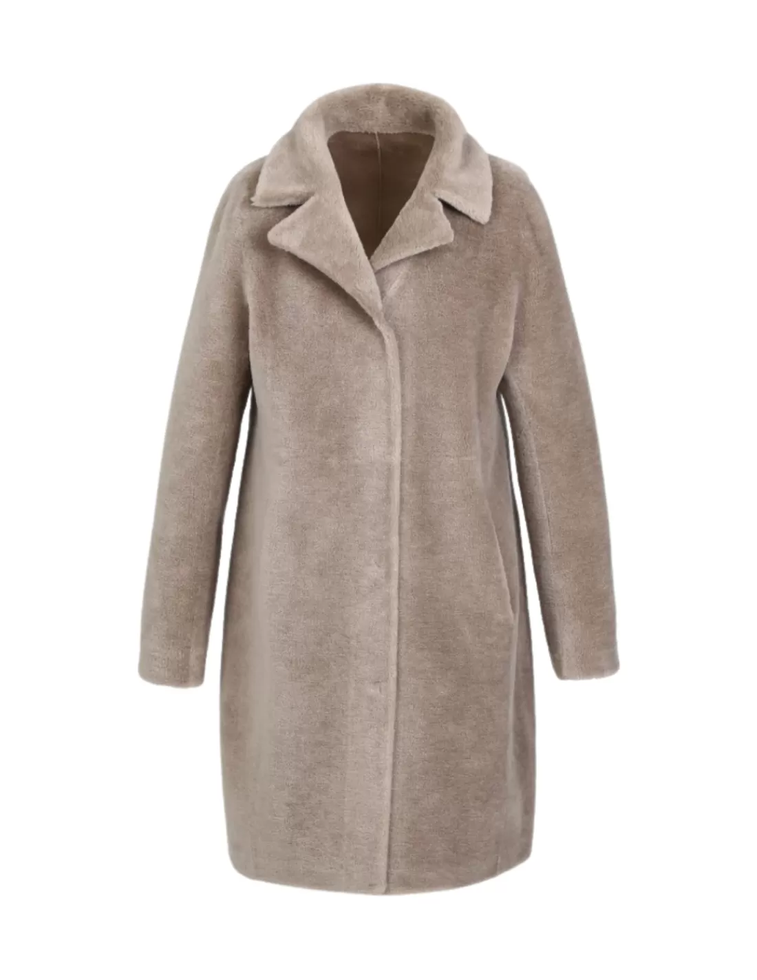 Shop Manteau reversible en laine Venus Ref 54144 Taupe Femme Veste Peaux Lainées Femme