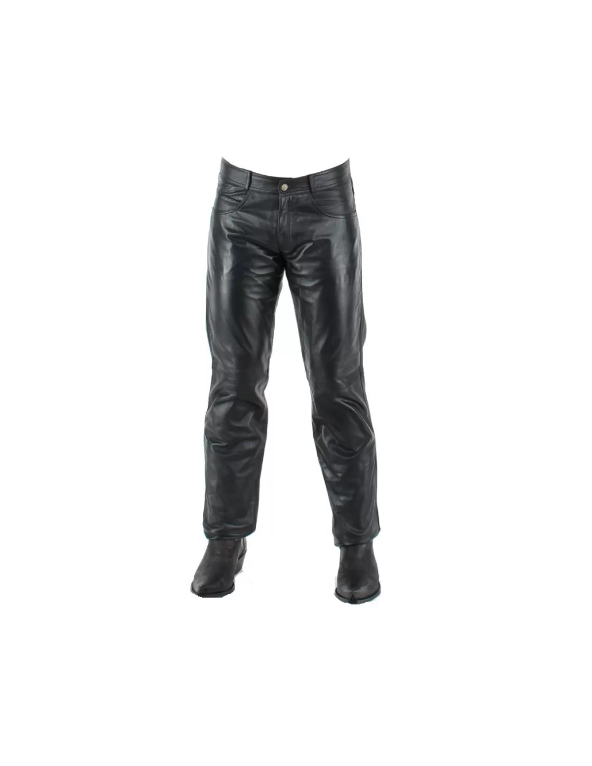 Pallas Cuir Pantalon Cuir Homme<Pantalon 501 en cuir Last Rebels ref 19777 Noir