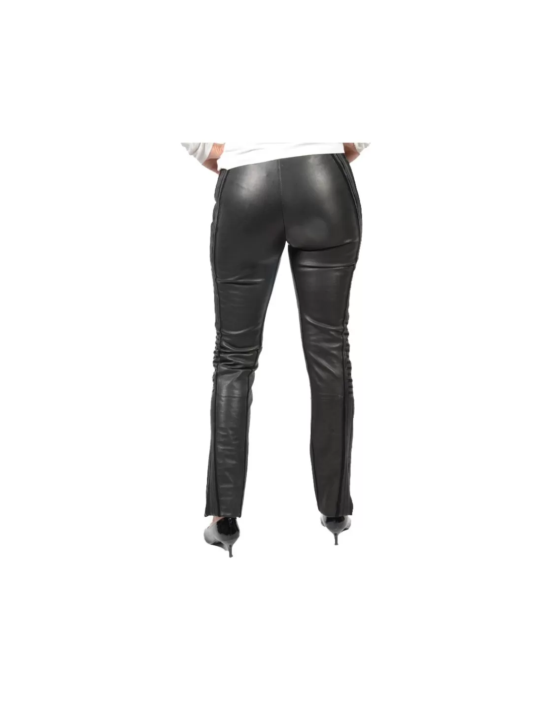 Sale Pantalon en cuir et jersey ref_pst30929 Femme Pantalon - Short Cuir Femme