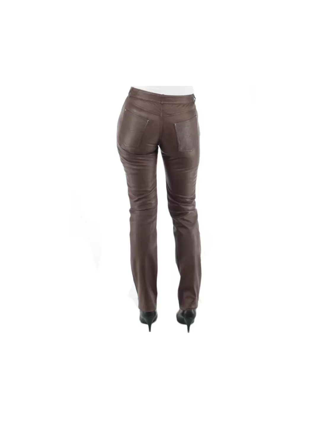 Outlet Pantalon Giorgio slim wody en cuir ref 33425 chataigne Femme Pantalon - Short Cuir Femme