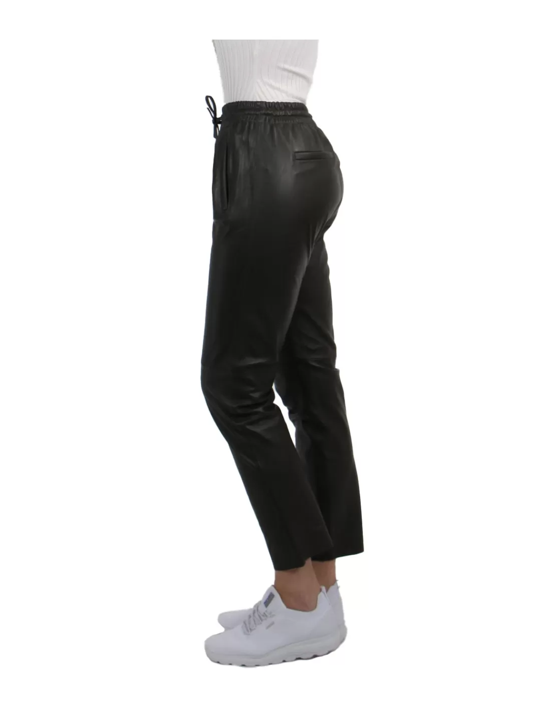 Best Sale Pantalon Gift en cuir ref 50426 Kaki Femme Pantalon - Short Cuir Femme