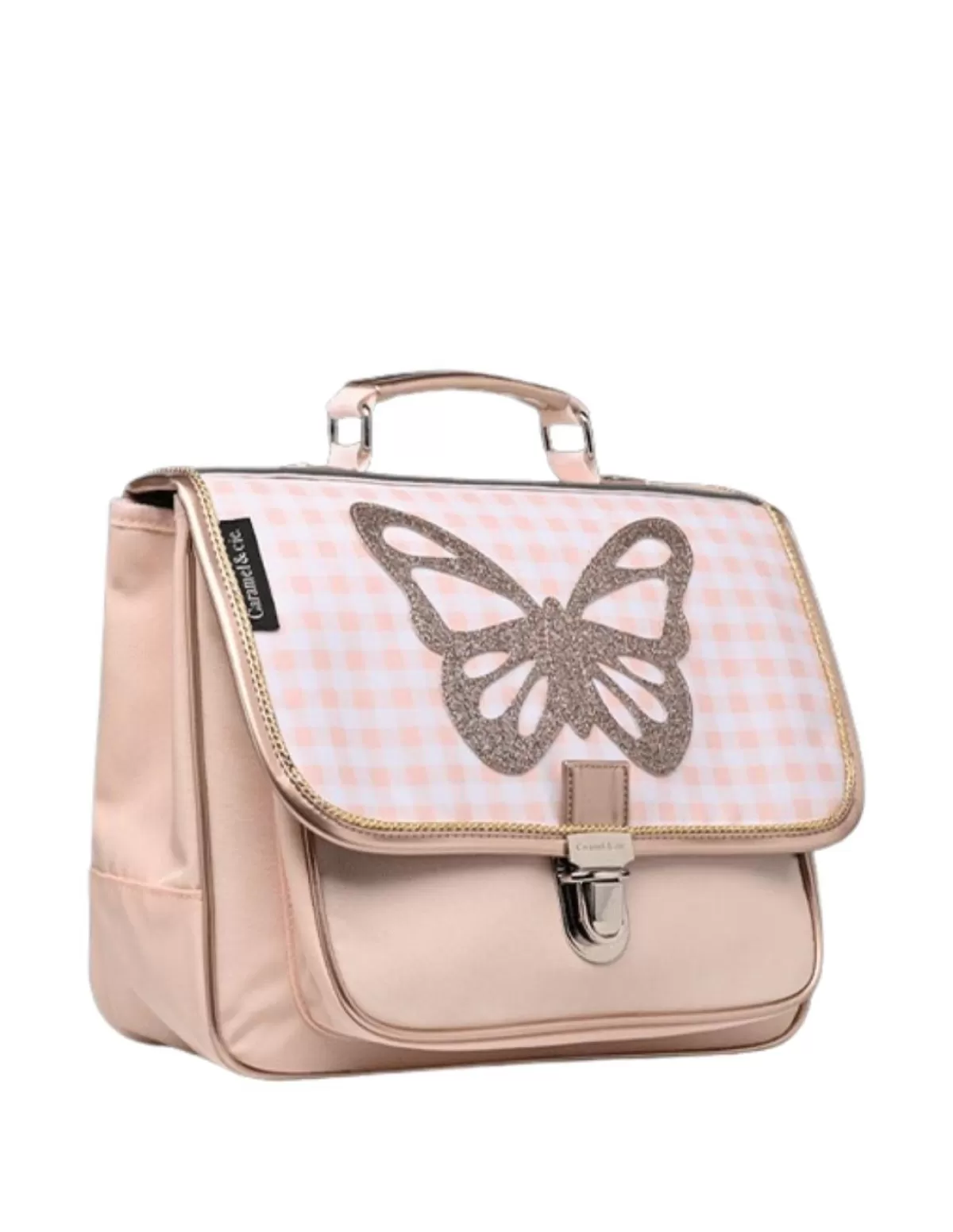 Caramel & cie Cartable<Petit cartable Vichy Caramel et Cie Ref 60583 32*26*8 cm Rose