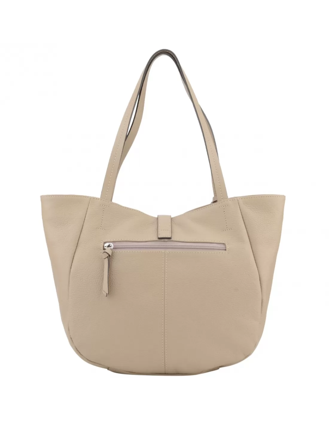 Shop Sac porté main ref 51920 en cuir 25*24*13 Mastic Femme Sac Porté Main Femme