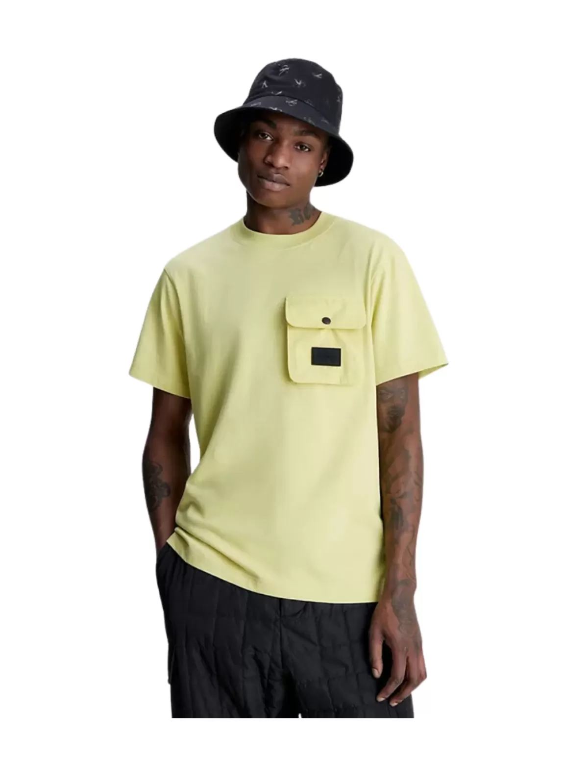 Calvin Klein Jeans Tee-shirt - Polo Homme<T shirt homme Calvin Klein Ref 60223 Jaune