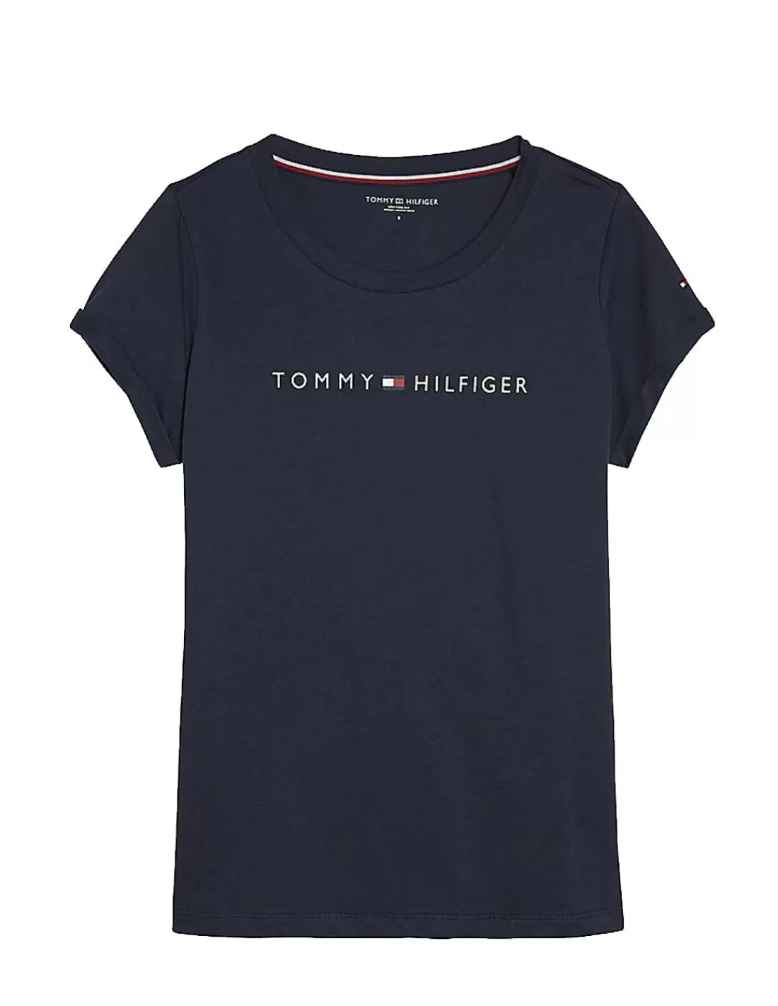 Discount T-shirt femme Tommy Jeans ref_49325 Marine Femme Tshirts - Polos - Débardeurs Femme