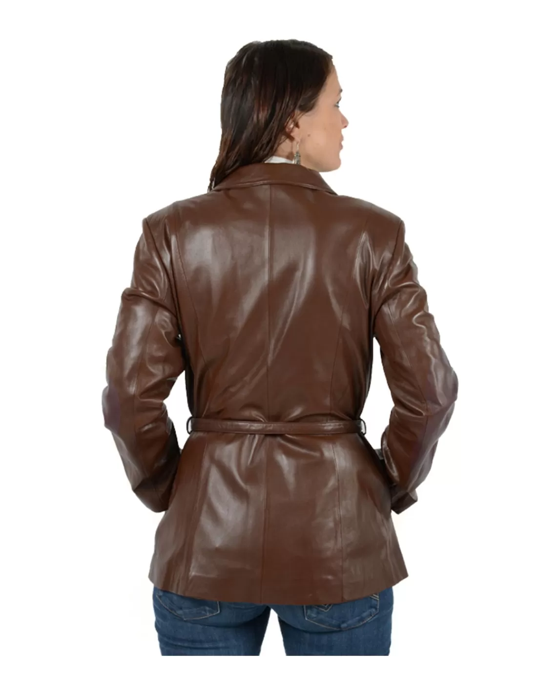 Hot Veste classique en cuir agneau ref_29233 Femme Veste - Blazer Cuir Femme