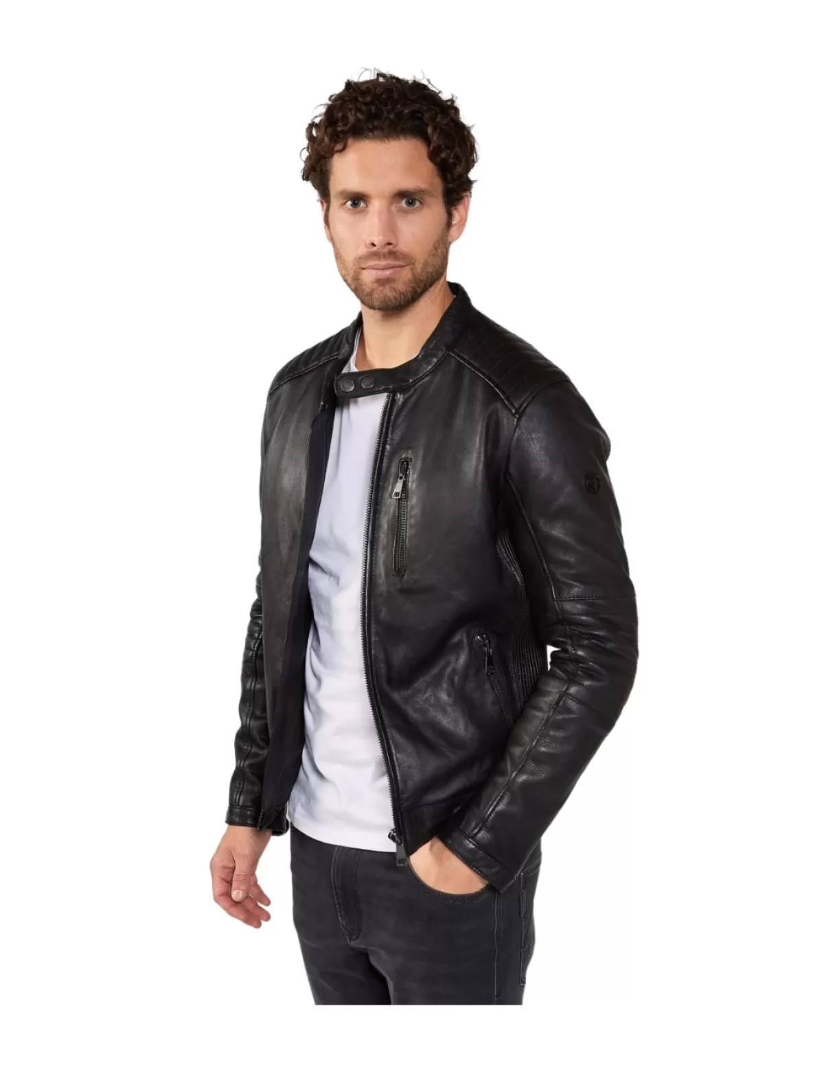 Redskins Veste Cuir Homme | Blouson Cuir Homme<Veste en cuir homme Ref 58185 Noir